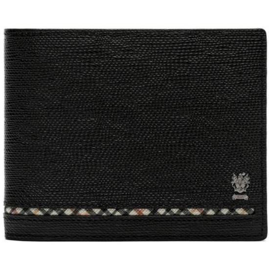 닥스 라인 체크 소가죽 반지갑 DBWA2F623BK