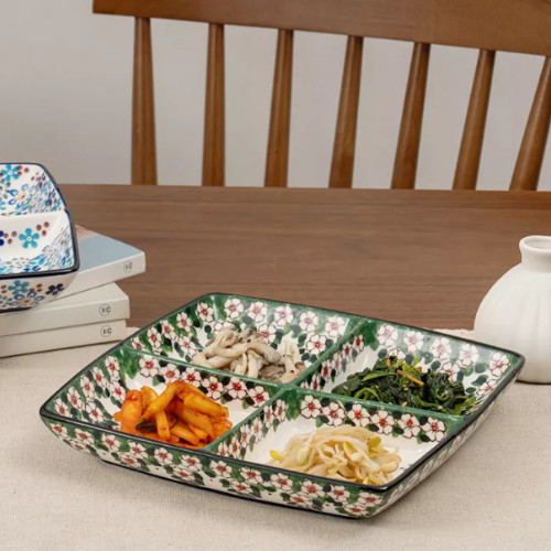 메종오브제 사각 4절 나눔접시