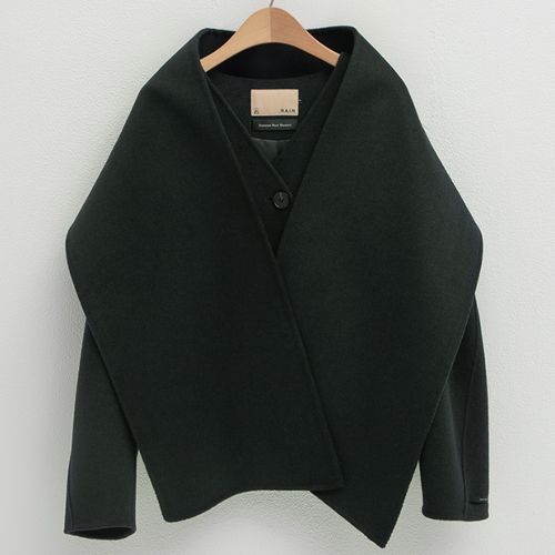 나인 울 미니멀 머플러 세트 핸드메이드 크롭 자켓 JK-2720