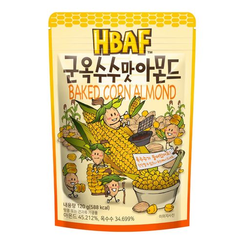 HBAF 군옥수수맛 아몬드 120g