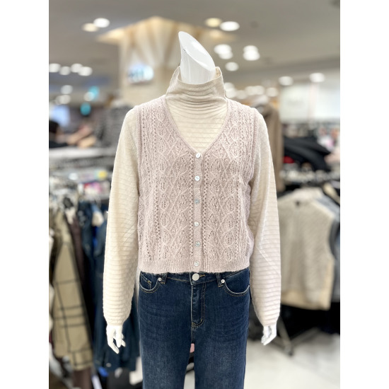 트리아나 모헤어 크로셰 니트 조끼 AJ4VA05