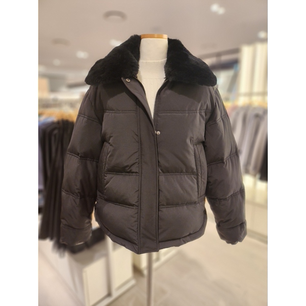 숲(SOUP) 여성 토끼털 카라탈착 덕다운 패딩점퍼 SZADO80