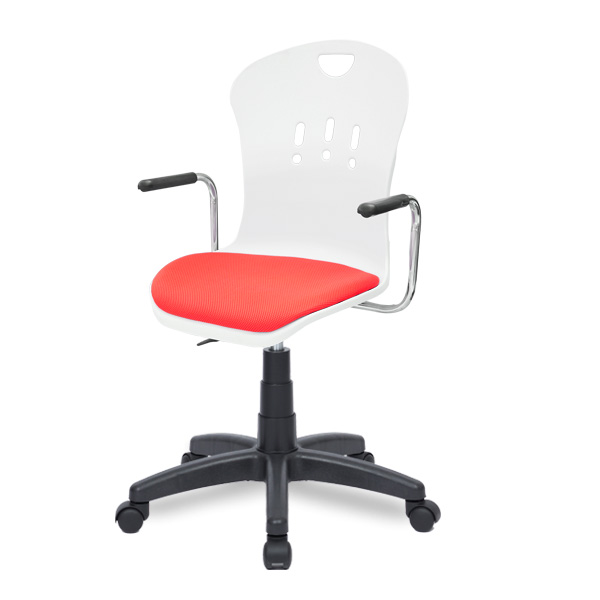 체어포커스  킹스 팔걸이형 화이트바디 회전의자 KS830-ART