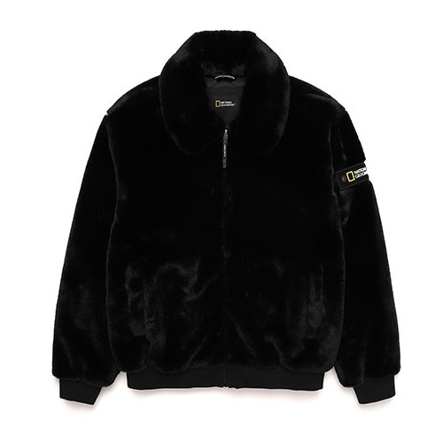 내셔널지오그래픽 페이크퍼 카라 블루종 점퍼 N214UFT090