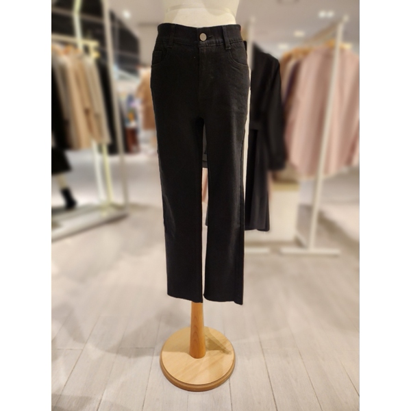 숲(SOUP) 풀밴딩 반기모 슬림일자 데님팬츠 SZADP30