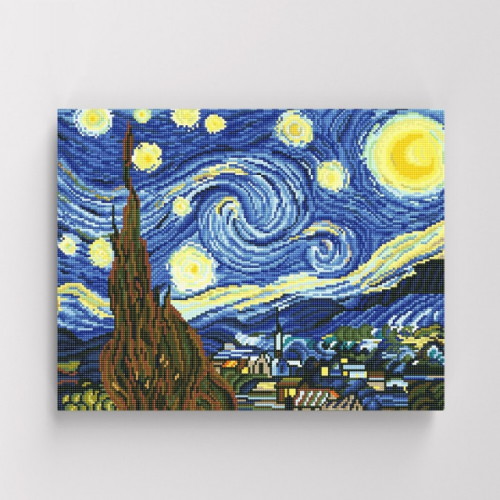아이러브페인팅  DIY 캔버스형 보석십자수 고흐 별이 빛나는 밤