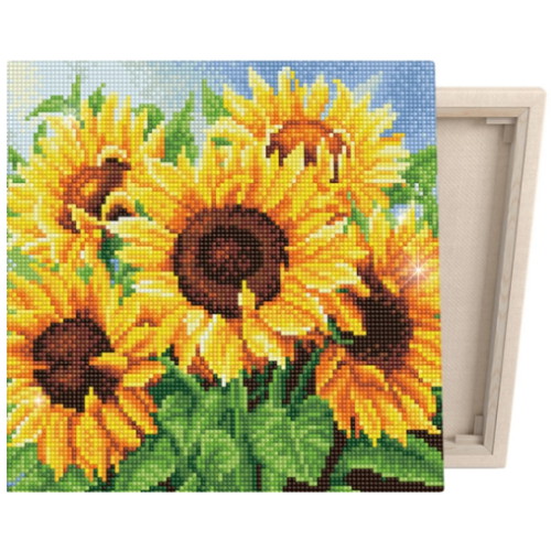 아이러브페인팅  DIY 캔버스형 보석십자수 5개의 태양 30X30cm