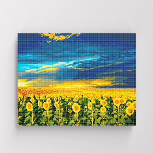 아이러브페인팅  DIY 캔버스형 보석십자수 해바라기 풍경