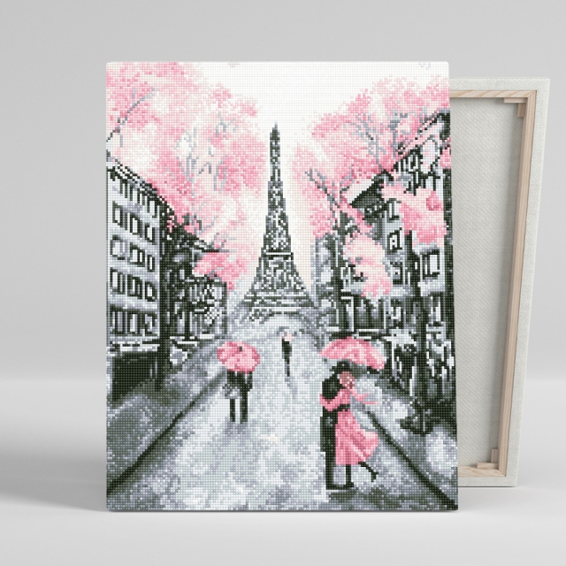아이러브페인팅  DIY 캔버스형 보석십자수 파리의 봄