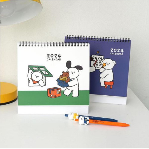 핑크풋  꼬망 2024 탁상 캘린더