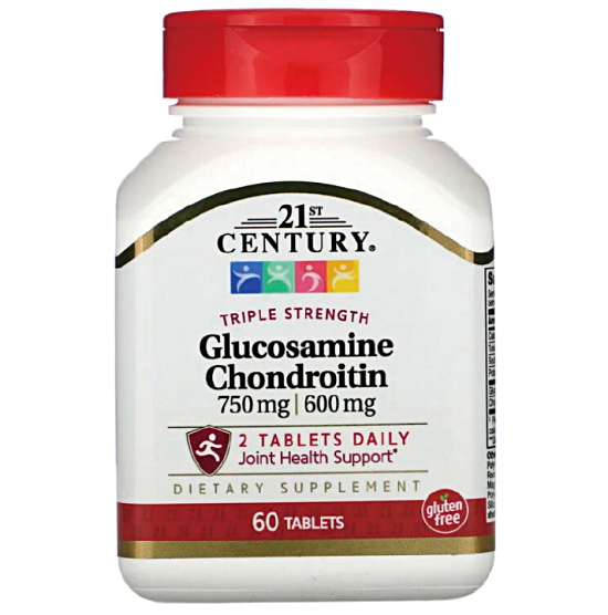 21st 센츄리 글루코사민 콘드로이친 750mg 600mg 60캡슐 (해외)