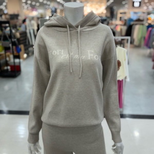 숲(SOUP) 후드 레터링 셋업 니트 OZBLKT3