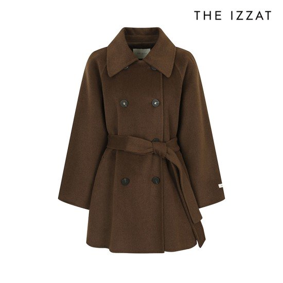 더아이잗(TheIzzat) 벨티드 케이프형 코트 INBA0CT01