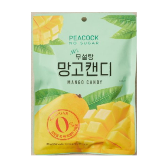 이마트 피코크 무설탕 망고캔디 80g