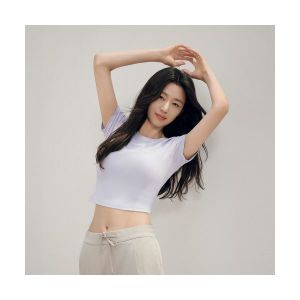 안다르 에어터치 페이스 숏슬리브 크롭탑 멜란지 ALSSS-06