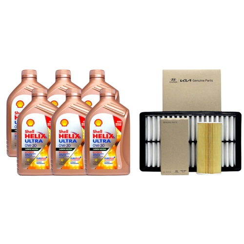 쉘  힐릭스 울트라 ECT C2/C3 0W30 6L + 순정필터 기아 쏘렌토 MQ4 디젤
