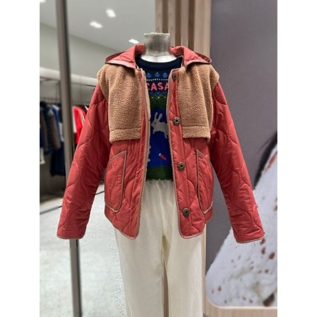 베네통 물결 퀼팅 후드 점퍼 BAJP97361