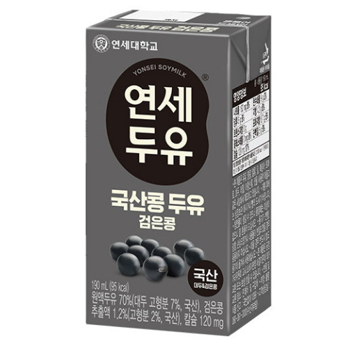 연세우유 우리콩두유 검은콩 190ml
