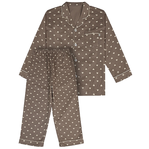 YES 남성 하트 나염 러블리 브라운 파자마_YSMNZ852
