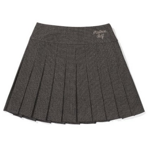 말본골프  하이웨이스트 울라이크 플리츠 스커트 M3422PSK12BRN