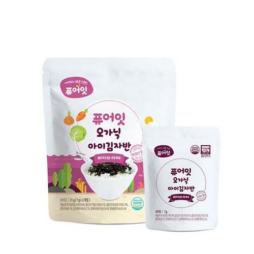 퓨어잇 오가닉 순수한 아이김자반 바다와 야채 21g