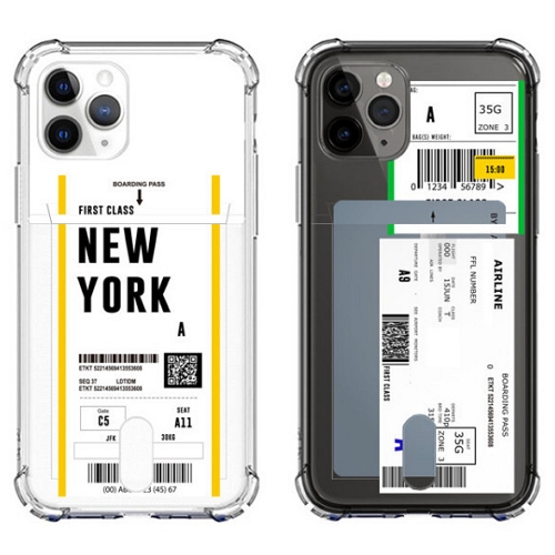 로펠  아이폰15 비행기 티켓 투명 카드 케이스