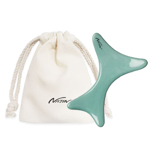 광명유기  나진 세라믹 바디 페이스 리본 나비 괄사 NJ406