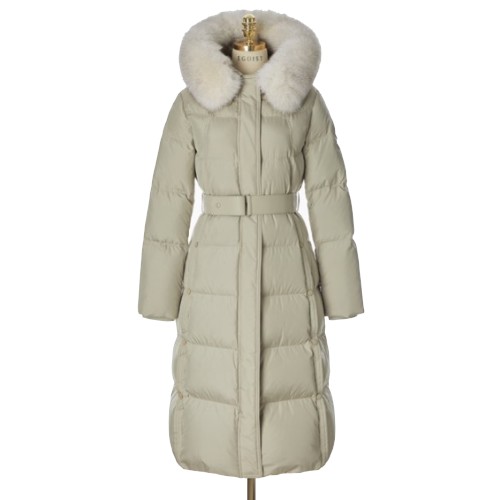 에고이스트 여성 시그니쳐 페미닌 벨티드 롱 다운 점퍼 EP4TD007