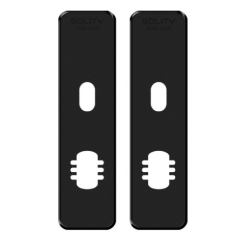 솔리티  웰콤 푸시풀도어락용 블랙 보강판