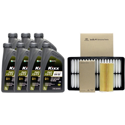 GS칼텍스 KIXX 파오 C2/C3 5W30 7L + 순정필터 현대 싼타페DM 디젤