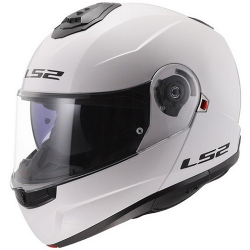 LS2  FF908 스트로브 2 솔리드 화이트 헬멧