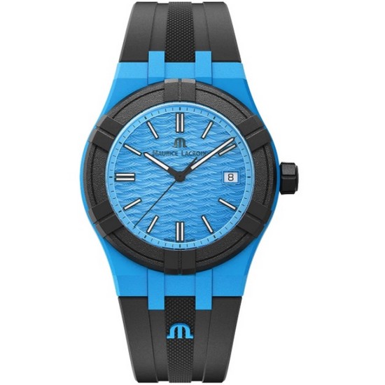 모리스라크로와 아이콘 TIDE 데이트 쿼츠 40mm 러버밴드 AI2008-80080-300-0