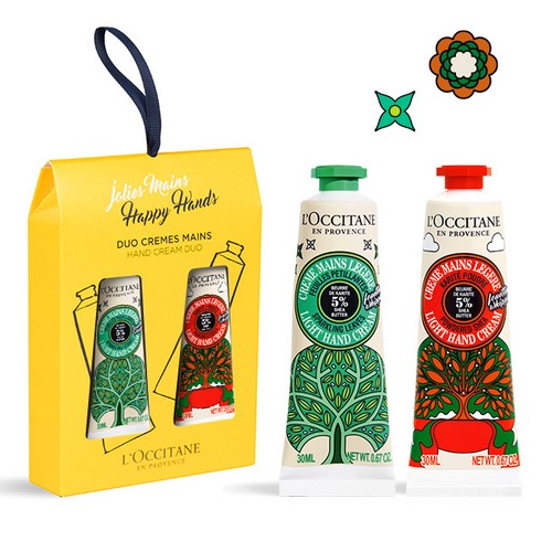 록시땅 2023 홀리데이 시어 스파클링 리브 앤 파우더 시어 핸드 크림 듀오