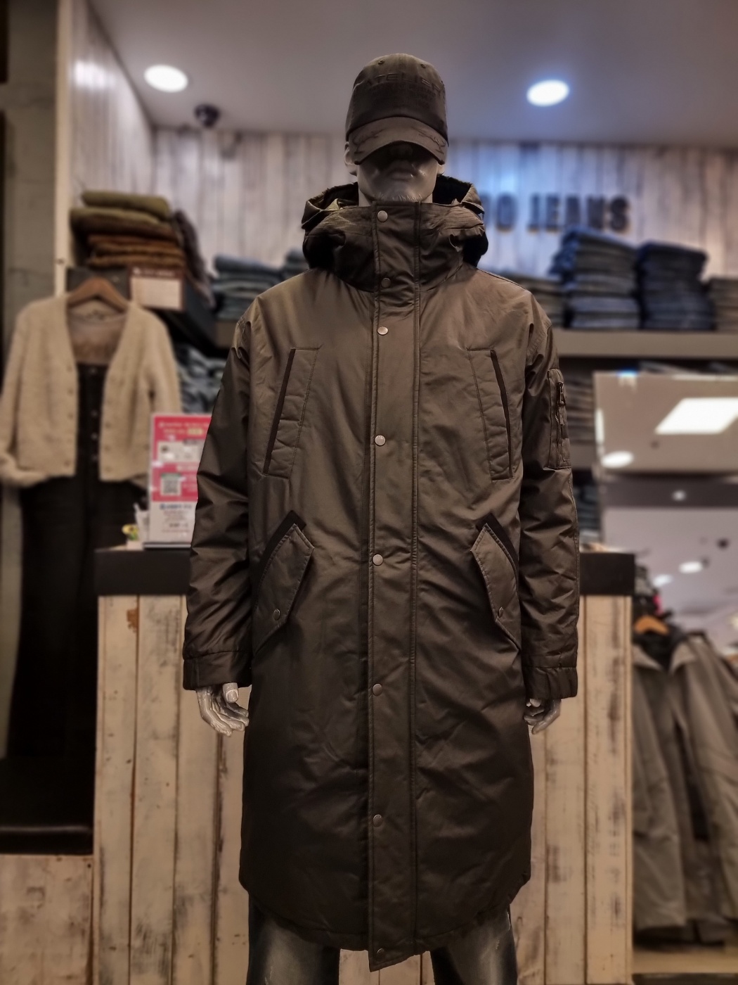 버커루 남성 야상 다운 점퍼_B234DW460P