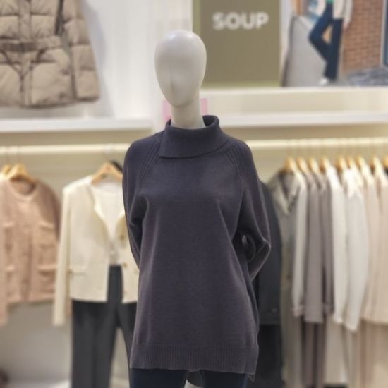 숲(SOUP) 트임 롱 폴라니트 OZBLKT0