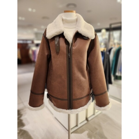 숲(SOUP) 여성 털카라 무스탕 SZBMU81