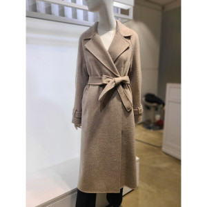 숲(SOUP) 핸드메이드 더블 여밈 벨티드 코트 SZBHC89