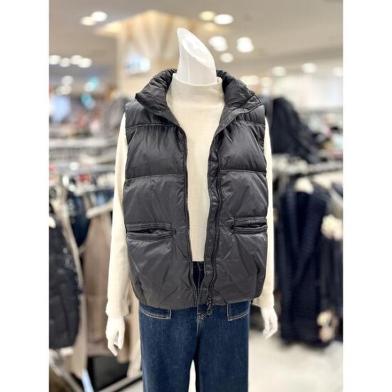 트리아나 라인 포인트 덕다운 패딩 조끼 AJ4VA07