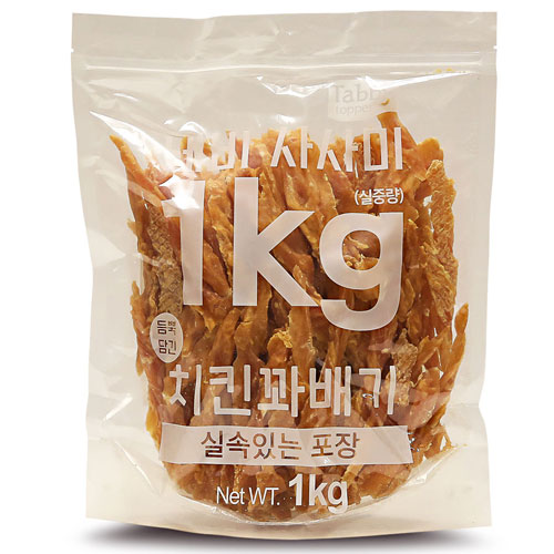 테비토퍼 사사미 치킨꽈배기 1kg