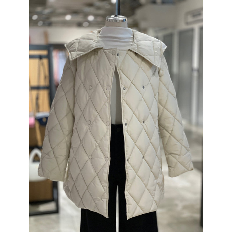 랩 웰론 빅카라 벨티드 패딩 하프 코트 AP4PDA67