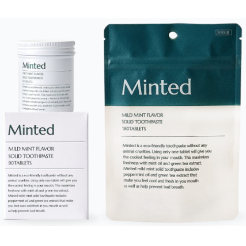 민티드 마일드민트 고체치약 90정 + 180정