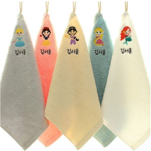 DOD  공주 이름자수 고리수건 70g