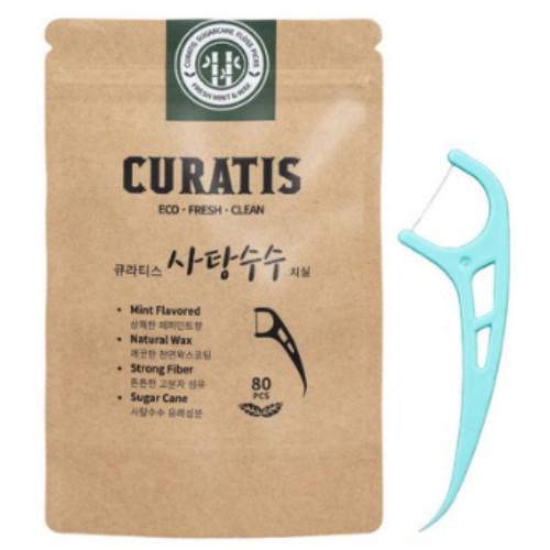 제이앤케이  큐라티스 사탕수수 치실 80개