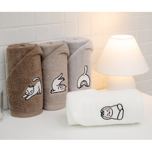 송월타월  요가고양이 150g