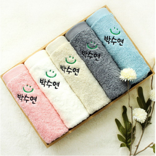 DOD  스마일 이름자수 고리수건 70g
