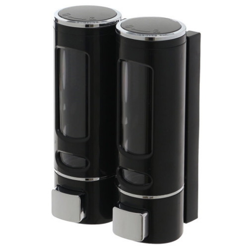 트리  클린앤솝 벽걸이 물비누 디스펜서 2구 400ml 블랙