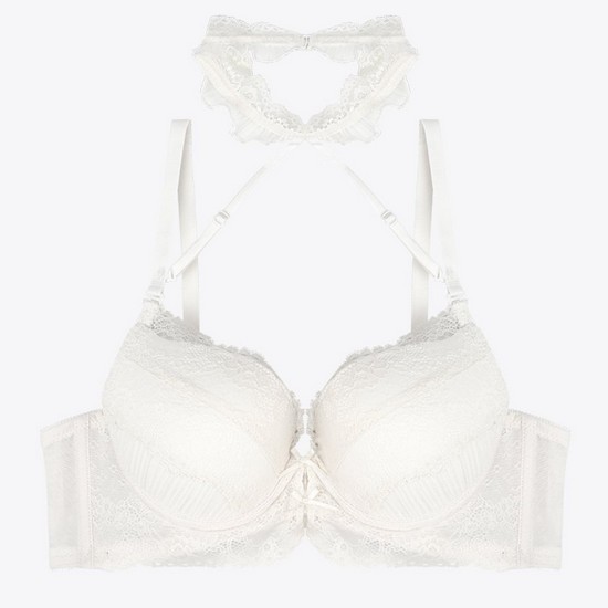 섹시쿠키 웨딩 레이스 크림 초커브라 오일몰드 SCWBZ925