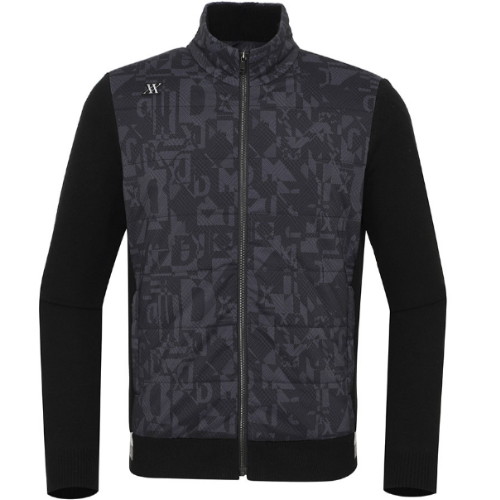 JDX골프 JDX 남성 시즌 패턴 패딩 패치 가디건 X2SCU4313BK