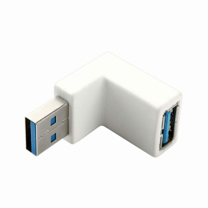라이트컴 Coms USB 3.0 (M/F) 연장 젠더 하향 꺾임형