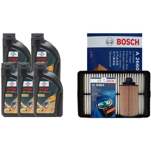 훅스  타이탄 GT1 프로 C3 5W30 5L + 보쉬필터 쌍용 티볼리아머 1.6 디젤